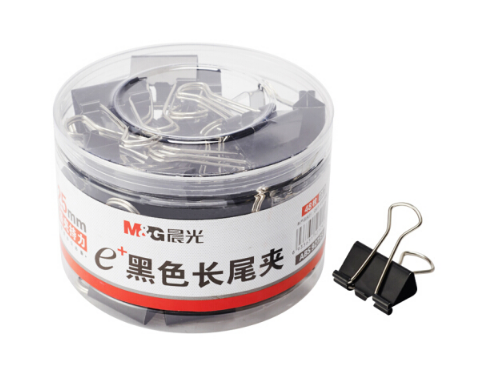 晨光Eplus黑色长尾夹15mm（筒装）ABS92737_http://www.chuangxinoa.com/img/images/C201908/1565056501304.png
