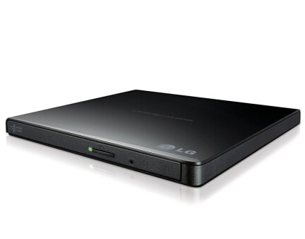 LG外置光驱DVD刻录机8倍速 USB2.0接口GP65NB60薄款便携设计14mm厚度 Black