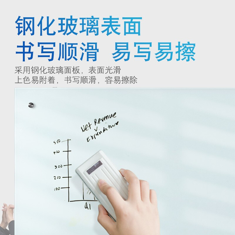 乐图(LOTOO)挂式白板100*150cm悬挂式磁性钢化玻璃白板办公会议写字板黑板_http://www.chuangxinoa.com/img/images/C202010/1602483573141.jpg