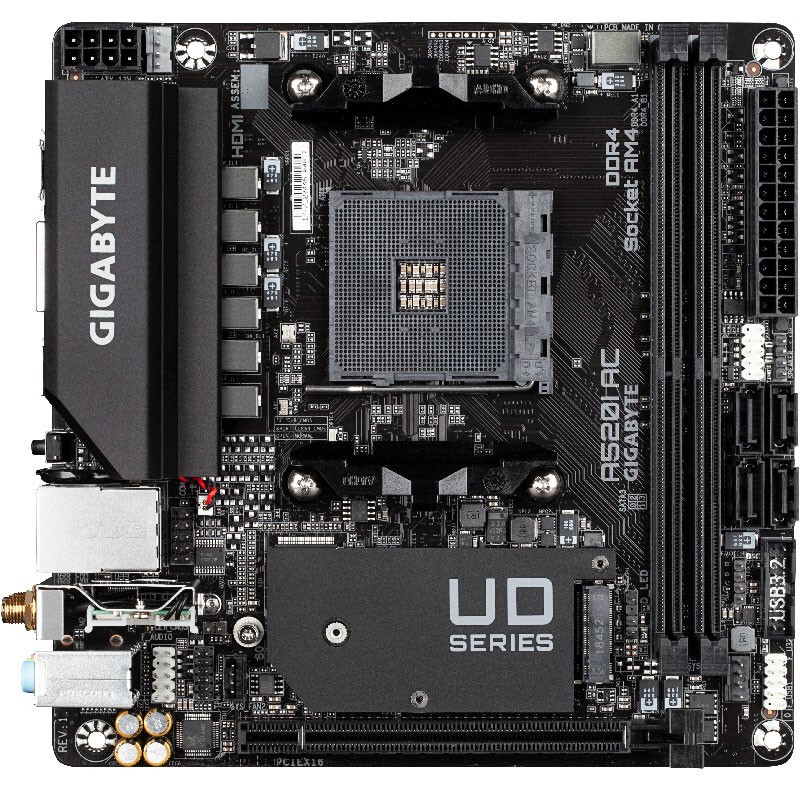 技嘉（GIGABYTE）A520I AC 主板 支持3200G/3500X/3600（AMD A520/ Socket AM4）_http://www.chuangxinoa.com/img/images/C202010/1603792250945.jpg