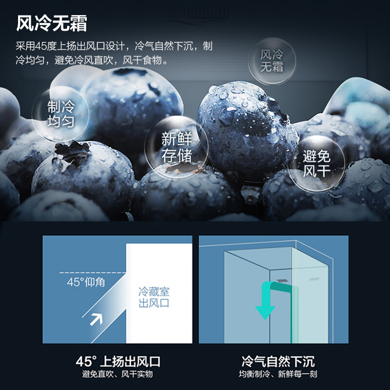 康佳（KONKA）383升薄壁技术 风冷无霜 对开门电冰箱 电脑温控 节能保鲜 两门家用 双开门 BCD-383WEGY5S_http://www.chuangxinoa.com/img/images/C202011/1604309319193.jpg
