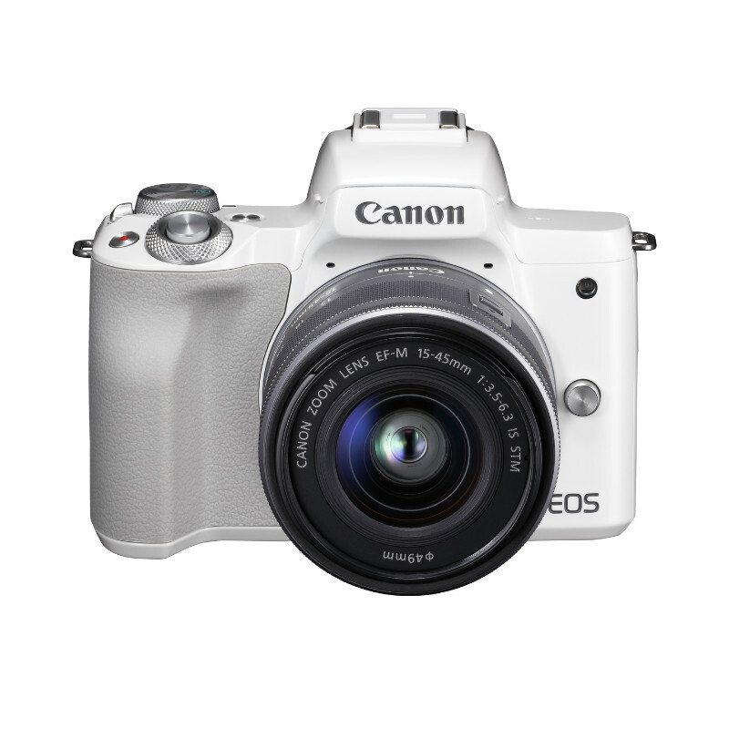 佳能（Canon）EOS M50 微单相机 数码相机 微单套机 白色（15-45 微单镜头）Vlog相机 4K 视频拍摄_http://www.chuangxinoa.com/img/images/C202011/1604643471517.jpg