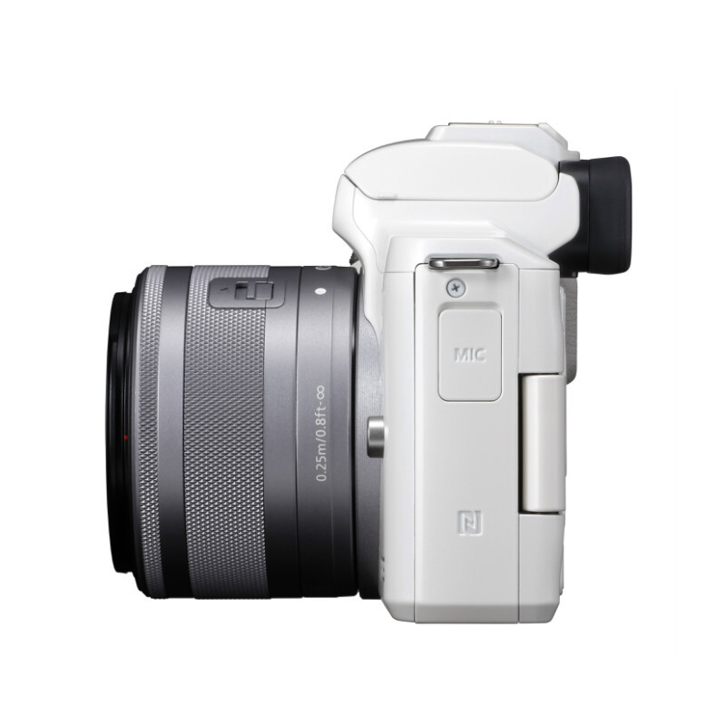 佳能（Canon）EOS M50 微单相机 数码相机 微单套机 白色（15-45 微单镜头）Vlog相机 4K 视频拍摄_http://www.chuangxinoa.com/img/images/C202011/1604643471542.jpg
