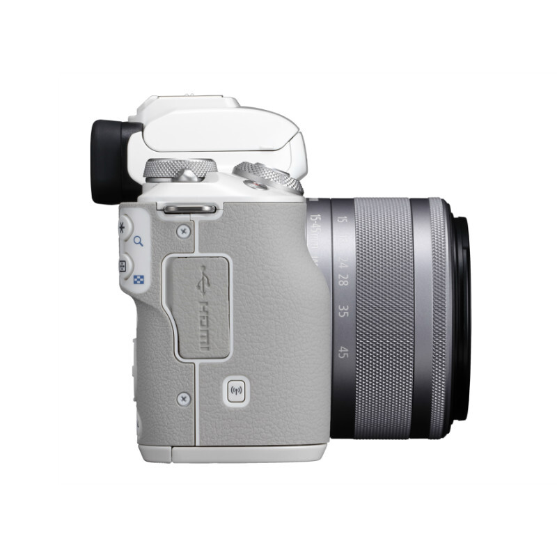 佳能（Canon）EOS M50 微单相机 数码相机 微单套机 白色（15-45 微单镜头）Vlog相机 4K 视频拍摄_http://www.chuangxinoa.com/img/images/C202011/1604643471640.jpg