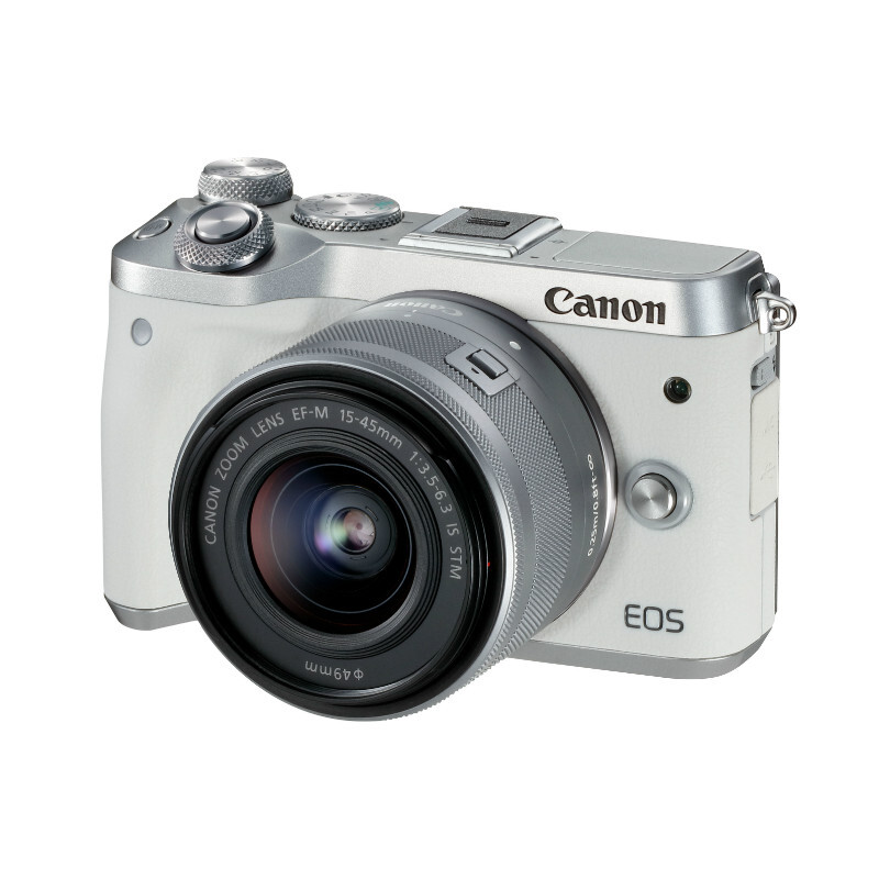 佳能（Canon）EOS M6 微单相机 数码相机 微单套机 白色（15-45 微单镜头）Vlog相机 视频拍摄_http://www.chuangxinoa.com/img/images/C202011/1604802276565.jpg