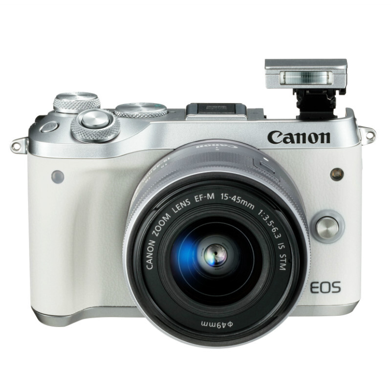 佳能（Canon）EOS M6 微单相机 数码相机 微单套机 白色（15-45 微单镜头）Vlog相机 视频拍摄_http://www.chuangxinoa.com/img/images/C202011/1604802277196.jpg