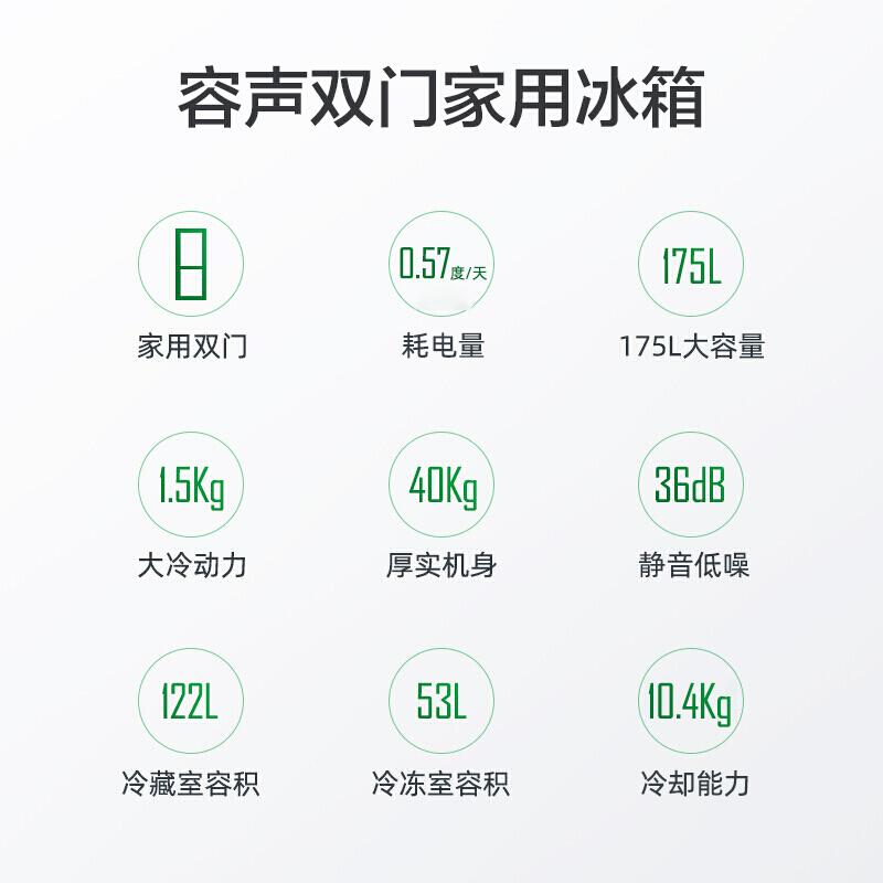 容声(Ronshen) 175升 经济实用小型两门 低温补偿 节能静音环保 星砂金外观 BCD-175D16D_http://www.chuangxinoa.com/img/images/C202011/1604816075087.jpg