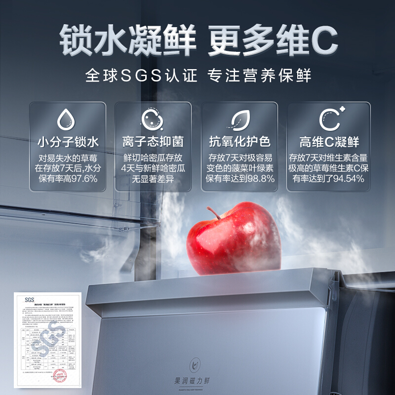 美的(Midea)540升果润维C对开门变频一级能效抗菌智能双门电冰箱BCD-540WKPZM(E)_http://www.chuangxinoa.com/img/images/C202011/1605160111904.jpg