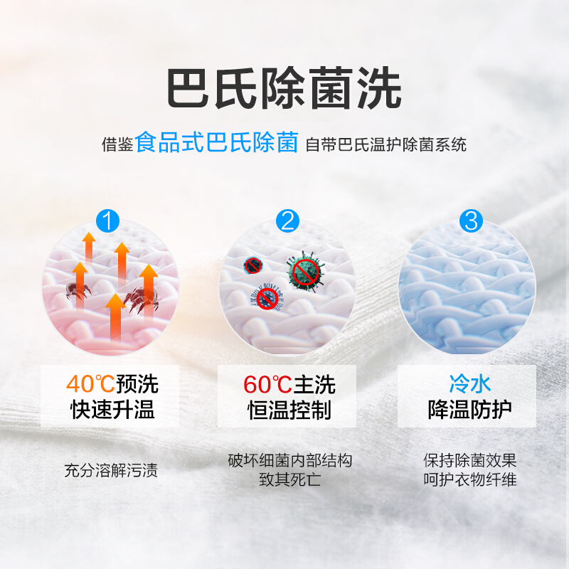 美的（Midea）滚筒洗衣机全自动 10公斤 食用级巴氏除菌洗 10KG大容量 静音变频MG100V11D_http://www.chuangxinoa.com/img/images/C202011/1605585071091.jpg