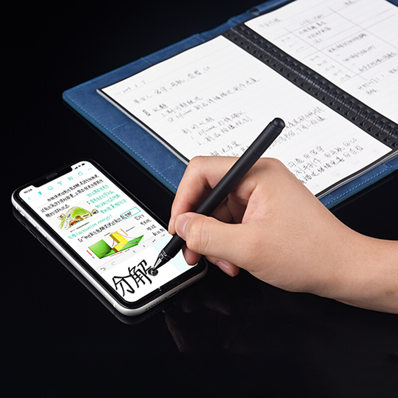 ELFINBOOK TS智能可重复书写app备份纸质笔记本子 可触控手写商务记事本A5/60页 谧月蓝_http://www.chuangxinoa.com/img/images/C202011/1606096434267.jpg