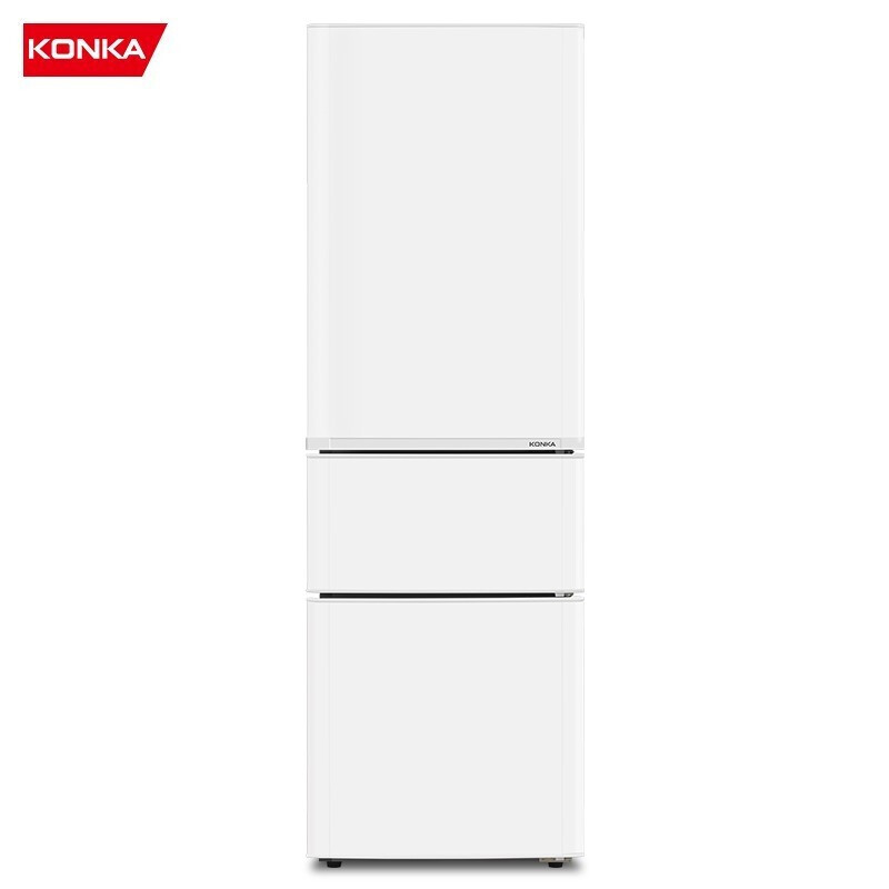康佳（KONKA）210升 三门冰箱  小型 电冰箱 节能保鲜 三门三温 静音省电 （白色）BCD-210GB3S