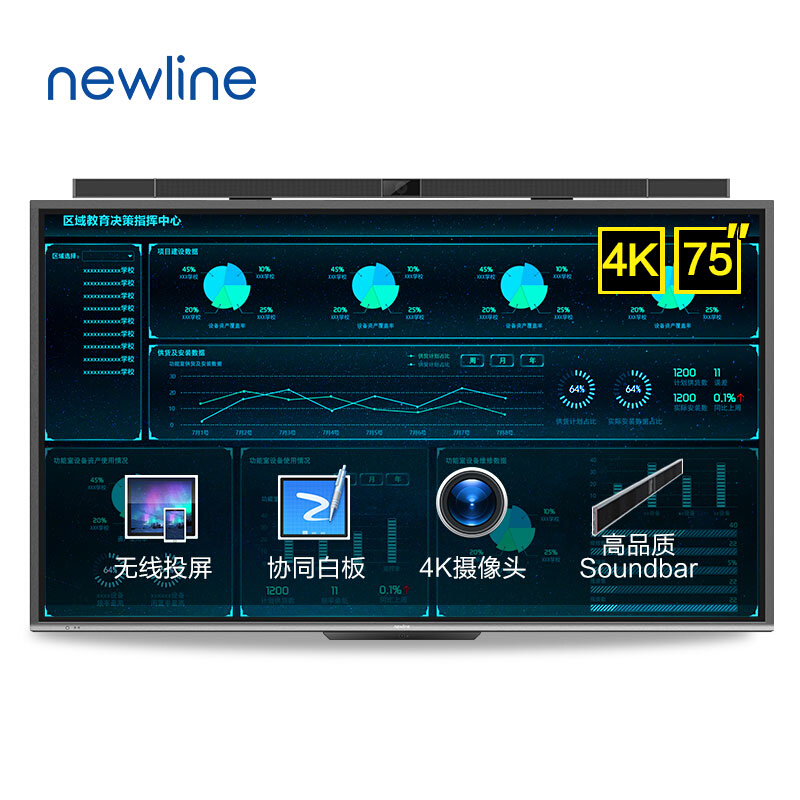newline 极系列 75英寸会议平板 4K视频会议平台 电子白板 教学/会议一体机 会议解决方案 【TT-7519PTC】_http://www.chuangxinoa.com/img/images/C202012/1607926016562.jpg