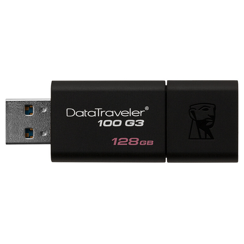 金士顿（Kingston）128GB USB3.0 U盘 DT100G3 读速130MB/s 黑色 滑盖设计 时尚便利_http://www.chuangxinoa.com/img/images/C202101/1610948365587.jpg