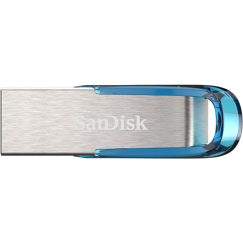 闪迪(SanDisk)64GB USB3.0 U盘 CZ73酷铄 蓝色 读速150MB/s 金属外壳 内含安全加密软件