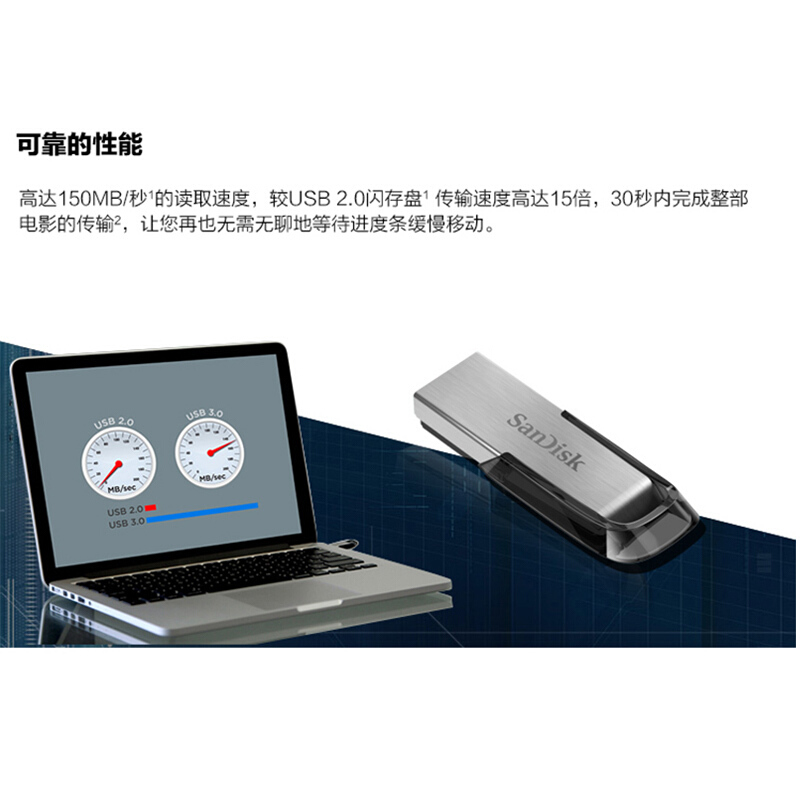 闪迪 (SanDisk)128GB USB3.0 U盘 【SDCZ73-128G-Z35】酷铄 银色 读速150MB/s 金属外壳 内含安全加密软件_http://www.chuangxinoa.com/img/images/C202101/1610959907389.jpg