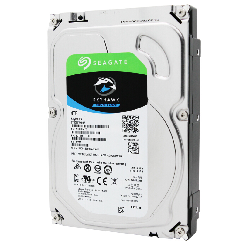 希捷(Seagate)监控硬盘4TB 64MB 5900转 SATA 垂直 机械 PMR CMR 希捷酷鹰SkyHawk ST4000VX007_http://www.chuangxinoa.com/img/images/C202101/1611113924696.jpg