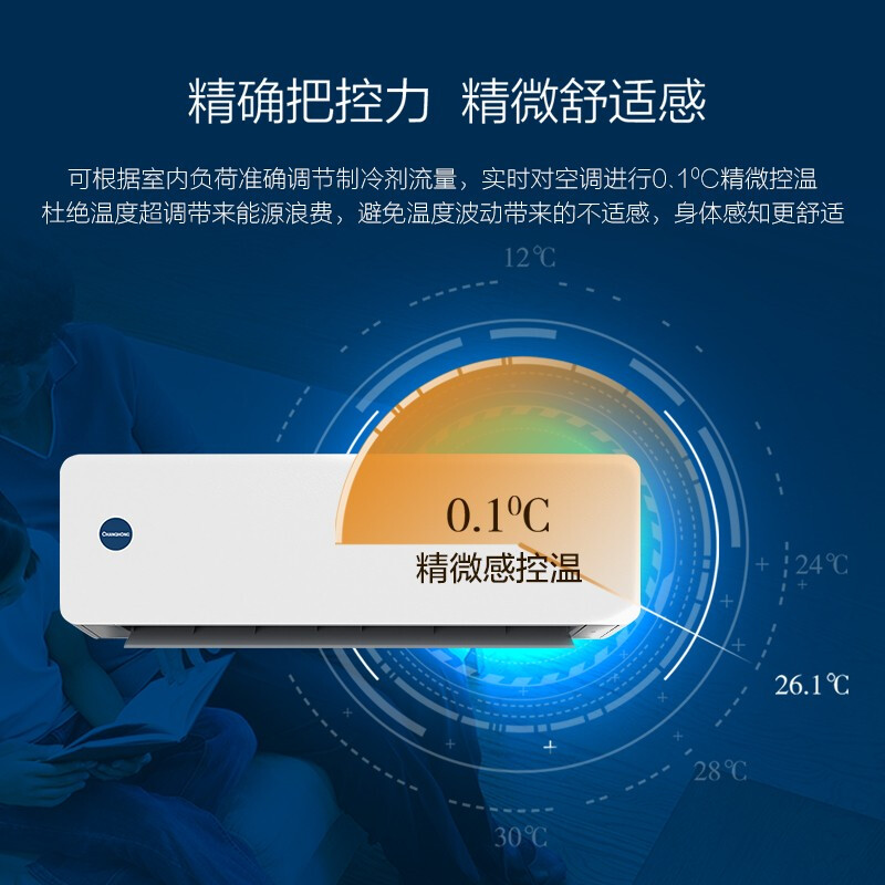 长虹（CHANGHONG) 大1匹 新一级能效 熊猫懒 变频冷暖壁挂式 0.1度精准控温 空调挂机 KFR-26GW/ZDKTW1+R1_http://www.chuangxinoa.com/img/images/C202103/1616742677032.jpg