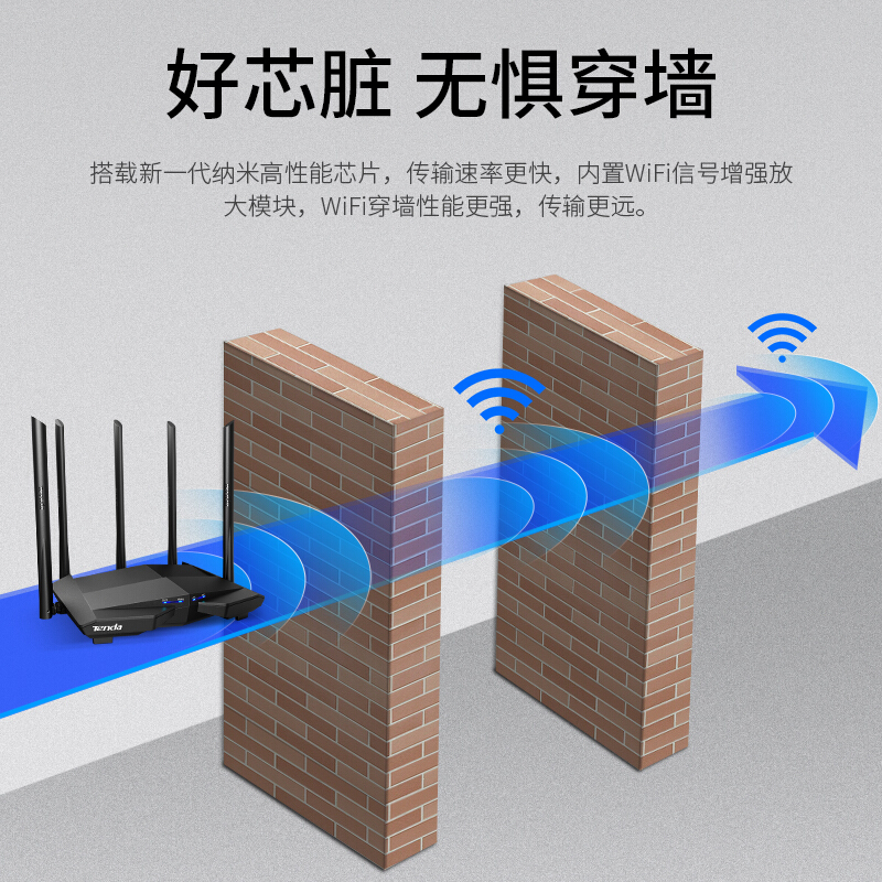 腾达（Tenda）AC11 双千兆路由器穿墙增强型  智能5G双频1200M 千兆端口光纤适用_http://www.chuangxinoa.com/img/images/C202104/1617762462271.jpg