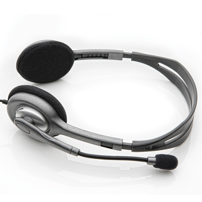 罗技（Logitech）H111 立体声耳机 带麦克风话筒 电脑笔记本办公耳麦 黑色_http://www.chuangxinoa.com/img/images/C202107/1625462915821.jpg