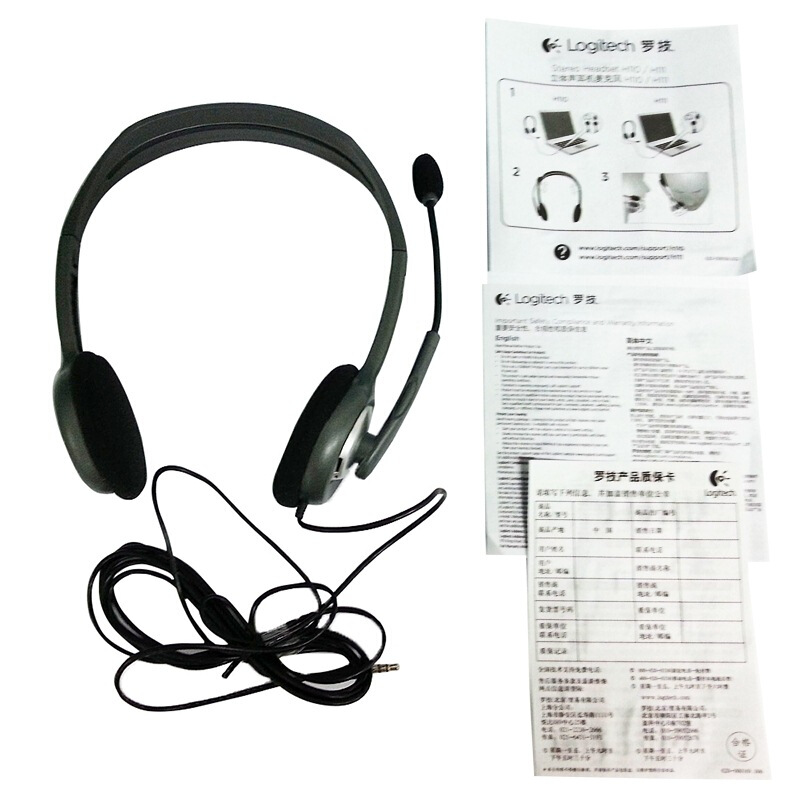 罗技（Logitech）H111 立体声耳机 带麦克风话筒 电脑笔记本办公耳麦 黑色_http://www.chuangxinoa.com/img/images/C202107/1625462916455.jpg