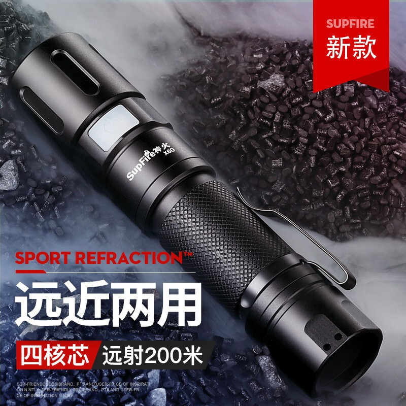 神火（supfire）x60强光手电筒 变焦远射USB充电式  户外骑行灯_http://www.chuangxinoa.com/img/images/C202107/1626587473285.jpg