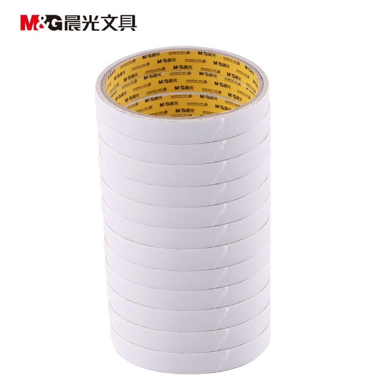 晨光（M&G）双面胶带 棉纸胶带高粘性易撕AJD99515（1卷装）6mm*10y