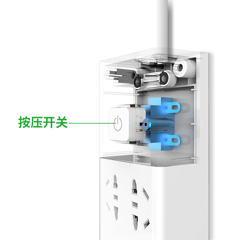 得力（deli）USB智能插座 插排/插线板/接线板/排插/拖线板 3USB接口+6孔 总控2米 儿童保护门 27080_http://www.chuangxinoa.com/img/images/C202109/1632362065360.jpg