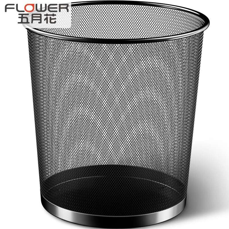 五月花 9L中号分类金属网垃圾桶 厨房卫生间家用清洁桶 办公环保纸篓φ240mm TS102_http://www.chuangxinoa.com/img/images/C202112/1639646266378.png