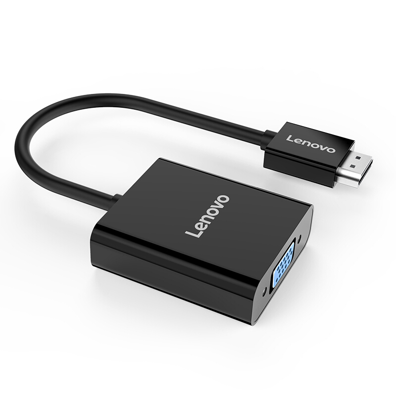 联想（Lenovo）HDMI转VGA转换器 高清视频转接头 带音频接口适配器 笔记本/投影机/显示器 H203-B（黑色）_http://www.chuangxinoa.com/img/images/C202112/1639985448700.png