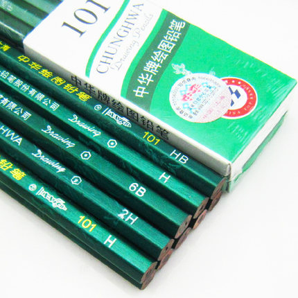 中华牌101木制铅笔HB 2H 2B 3B 4B小学生素描美术绘图儿童铅笔_http://www.chuangxinoa.com/img/sp/images/20170614155112796948439.jpg
