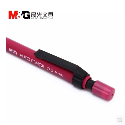 晨光自动铅笔M-100黑0.5笔杆红_http://www.chuangxinoa.com/img/sp/images/20170614174407366419635.jpg