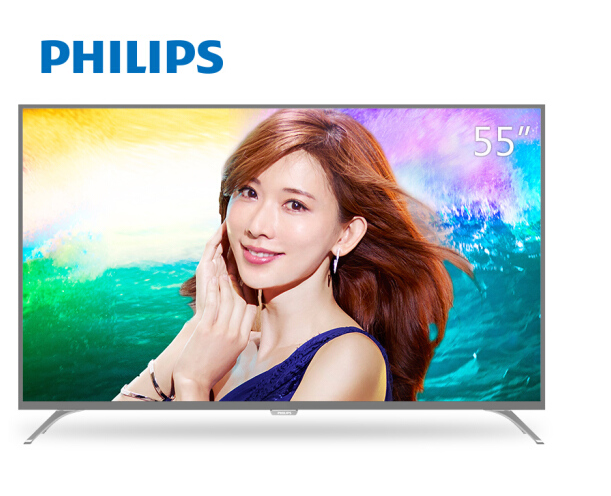 飞利浦（PHILIPS）55英寸4K超高清 二级能效 智慧省电 科技感机身 WIFI智能液晶电视