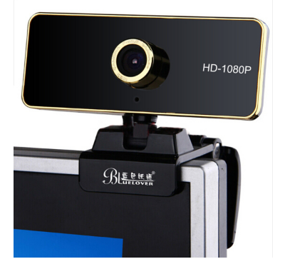 蓝色妖姬（BLUELOVER） 1080P电脑摄像头高清台式机USB视频会议直播带麦克
