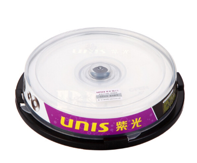 紫光（UNIS）DVD+R DL光盘/刻录盘 8速8.5G 单面双层 桶装10片 空白光盘