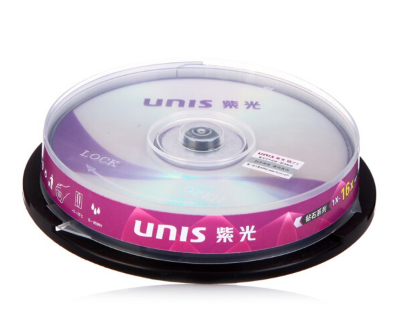 紫光（UNIS）DVD-R空白光盘/刻录盘 钻石系列 16速4.7GB 桶装10片 钻石品质、值得信赖