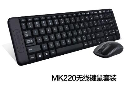 罗技（Logitech） MK220 无线键盘鼠标套装（黑色） 简约紧凑的设计，节约您的桌面空间！