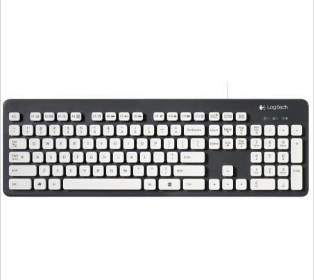 罗技（Logitech） K310 有线水洗键盘（白色） 悬浮式按键设计、复古、超薄带给您时尚！