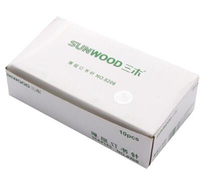 三木(SUNWOOD) 8208 50页厚层订书钉/订书针 23/8 1000枚/盒 10盒装 办公文具_http://www.chuangxinoa.com/img/sp/images/201806061444014417501.jpg