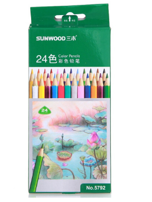 三木(SUNWOOD) 5792 24色彩色铅笔 24支/盒 学生文具_http://www.chuangxinoa.com/img/sp/images/201806081005231605001.png