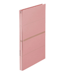 日本PLUS普乐士A4如意伸缩夹纸板报告夹 可调背宽 环保纸质文件夹 FL-021SS 粉色 单个