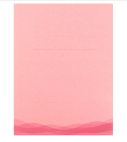 普乐士 （PLUS）FM3-A4S2口袋式封面夹 A4纸质文件夹 报告夹 双口袋文件夹 粉红色 10个