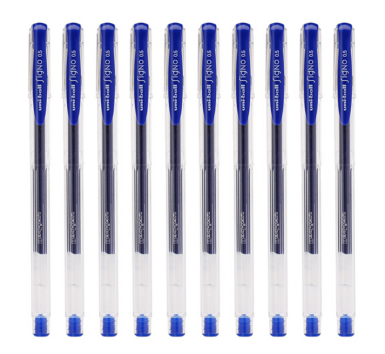 三菱（Uni） UM-100 经济实用型中性笔 （0.5mm） （10支装）蓝色
