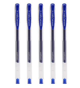 三菱（uni）um-100 经济实用性中性笔 蓝色 0.5mm （5支装）