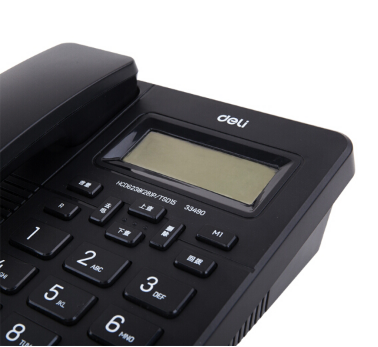 得力（deli）33490商务电话机 来电显示固定电话 免提家用座机 大字按键有绳电话（黑色）_http://www.chuangxinoa.com/img/sp/images/201806141148405980000.png