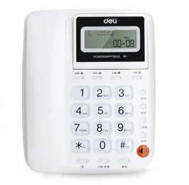 得力（deli）781 免电池翻转屏幕座机 翘头来电显示办公家用电话机 屏幕亮度可调节固定电话（白色）_http://www.chuangxinoa.com/img/sp/images/201806141233398167501.png