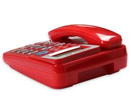 中诺（CHINO-E） C168 免电池/一键重拨/R键功能电话机座机办公/家用座机电话/固定电话座机 红色