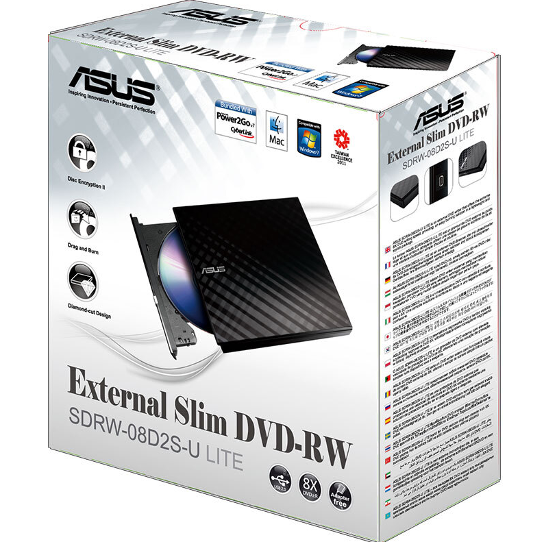 华硕(ASUS) 8倍速 USB2.0 外置DVD刻录机 移动光驱 黑色(兼容苹果系统/SDRW-08D2S-U)_http://www.chuangxinoa.com/newimg/C202301/1673313249179.png