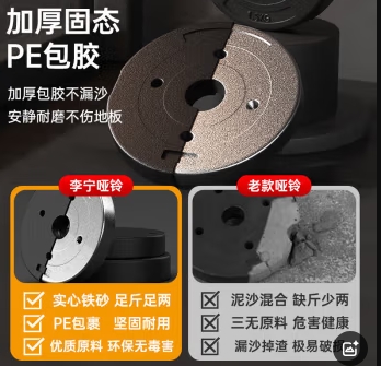 李宁哑铃男士可调节健身器材杠铃套装家用亚玲快速可拆卸包胶10kg_http://www.chuangxinoa.com/newimg/C202412/1733378132245.png