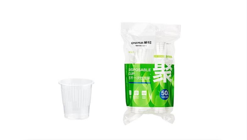 茶花航空杯一次性杯子加厚塑料杯pp透明塑料杯子家用50只140ML_http://www.chuangxinoa.com/newimg/C202603/1773712012704.jpg