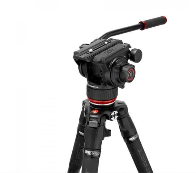 曼富图（Manfrotto）MVK504XSNGFC快速支撑旋锁阻尼云台504X液压摄像云台和635快开单管碳纤维摄影摄像拍鸟三脚架套装 广电级摄像机套装_http://www.chuangxinoa.com/newimg/C202603/1773728728619.jpg